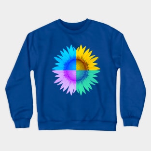 Rainbow Sunflower Crewneck Sweatshirt